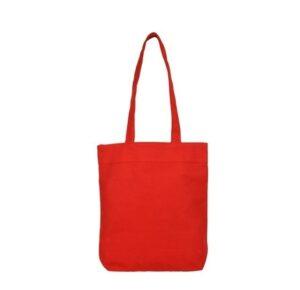 red dyed jute bag