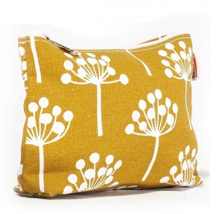 Yellow Dyed Cotton Cosmetic Bag