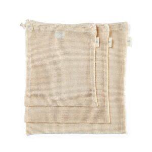 Cotton mesh organizer pouch bag