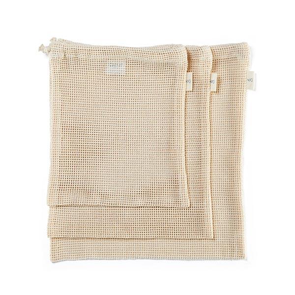 Cotton mesh organizer pouch bag