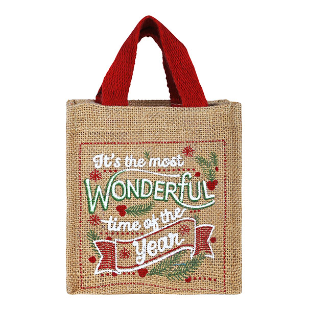 Organic Jute christmas bag for gift
