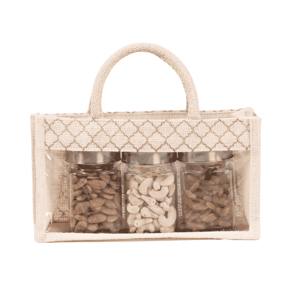 3 jar jute bag